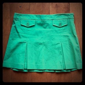 Theory green mini skirt